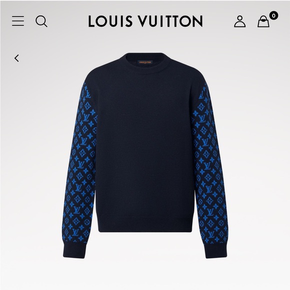 Louis Vuitton Other - Louis Vuitton Men's Monogram Mix Cashmere Crewneck Navy Blue